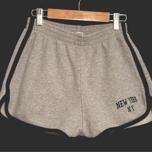 Brandy Melville Gray Athletic Shorts with Elastic Waistband